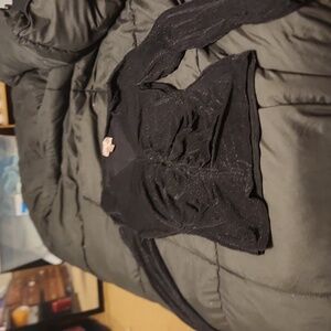 Black sparkly long sleeve top